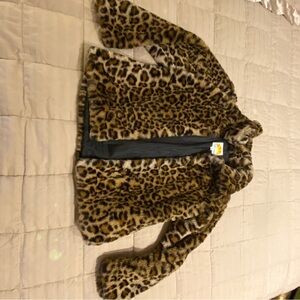 C&C California Animal Print Faux Fur Coat